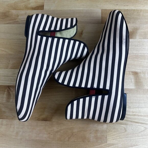 Tory Burch Claire McCardell Striped Slip On Textile Boot Size 5.5 Unique Retro - Picture 7 of 12